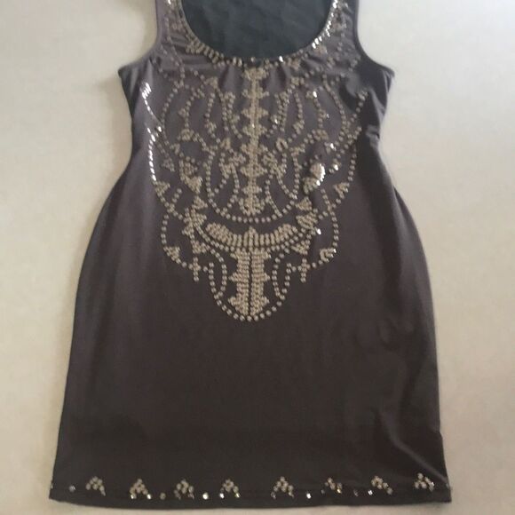 Forever 21 Mini Bodycon Tank Dress Sequins Bling Sexy Women's Medium Stretch - Picture 2 of 8